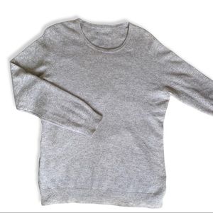 100% cashmere gray sweater size medium